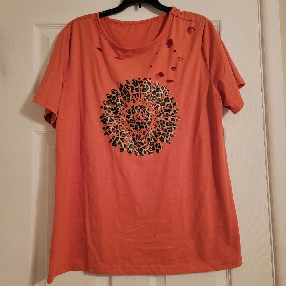 Leopard Sunflower Top